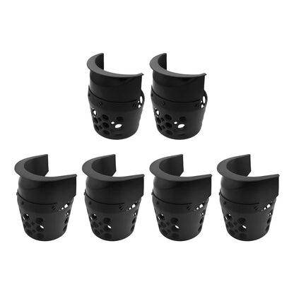 Set of 4 Black Plastic Pool Table Pockets for Easy Installation