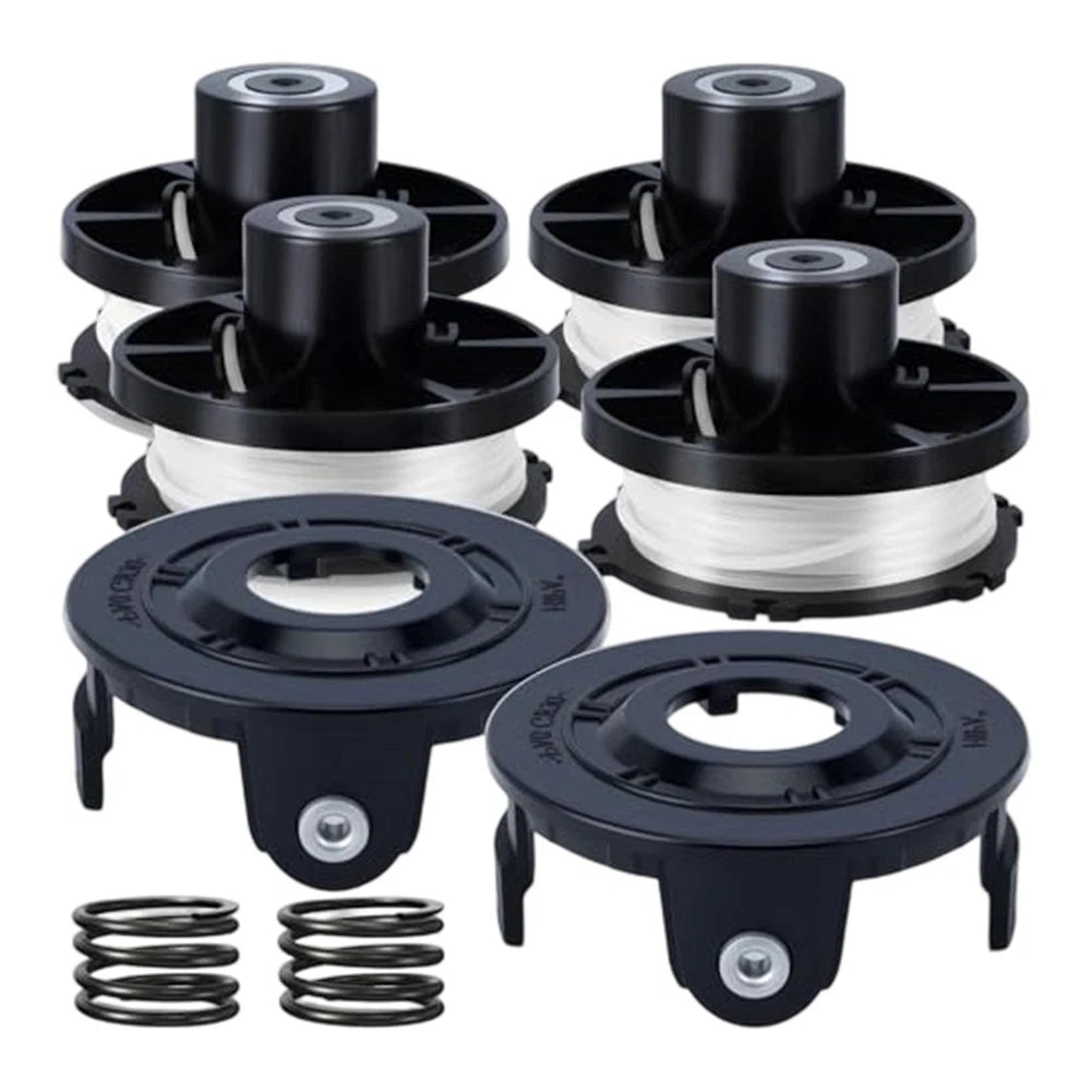 Set of 4 Trimmer Spools with 2 Covers & 2 Springs for DUR181
