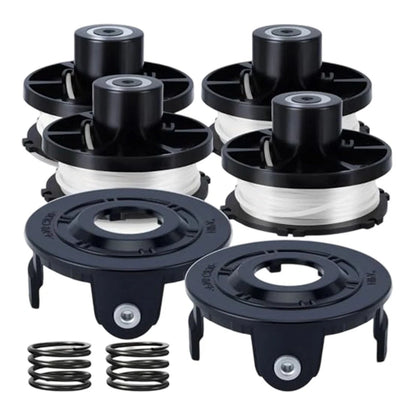 Set of 4 Trimmer Spools with 2 Covers & 2 Springs for DUR181