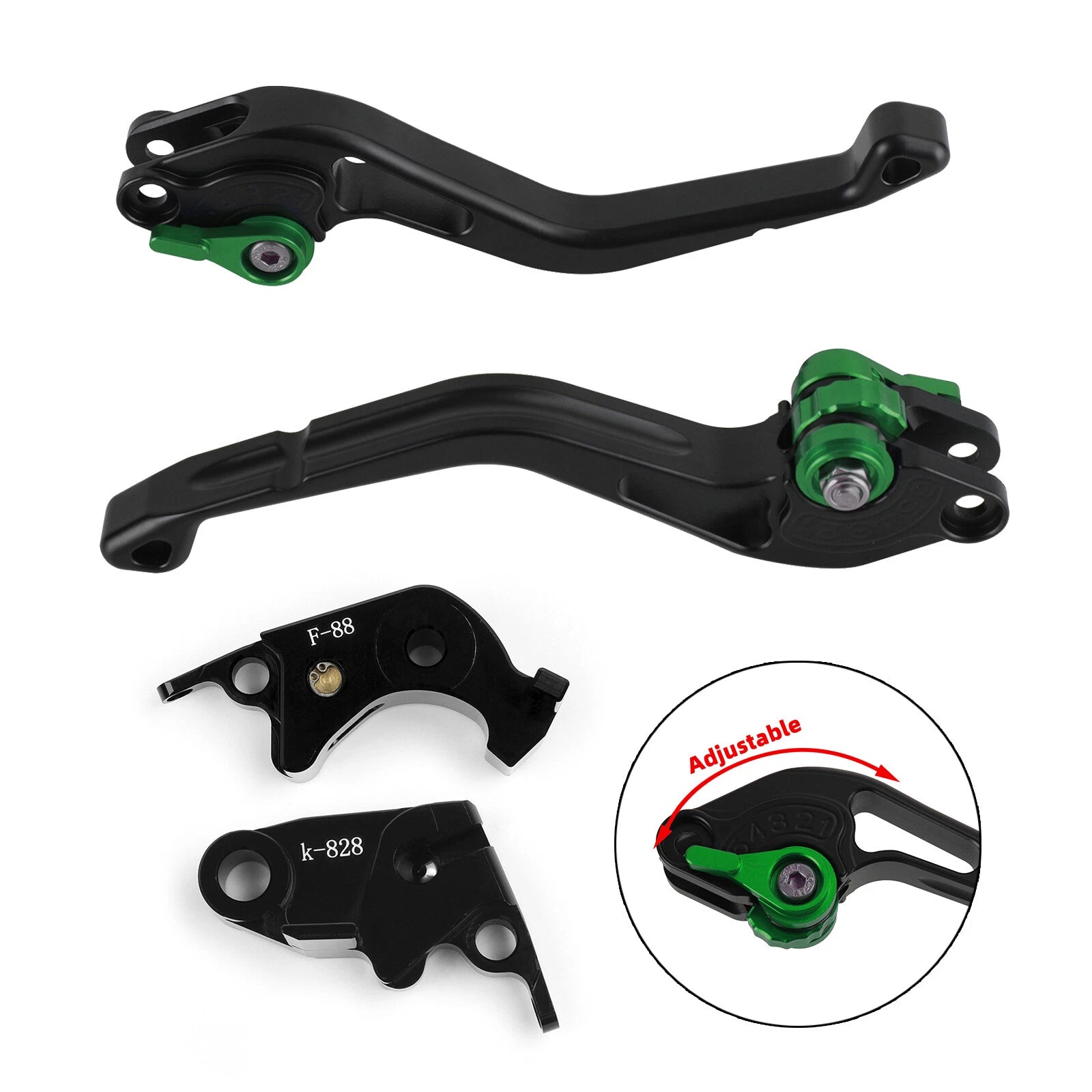Short Clutch Brake Lever for Kawasaki Z750R Z1000 ZX10R ZX6R/636 (2007–2019)