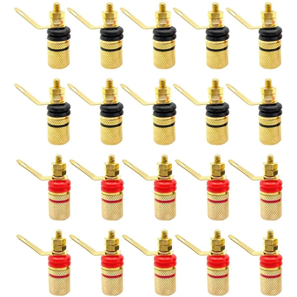 20pcs Speaker Terminal Binding Post Socket Banana Plug Connectors for Amplifiers