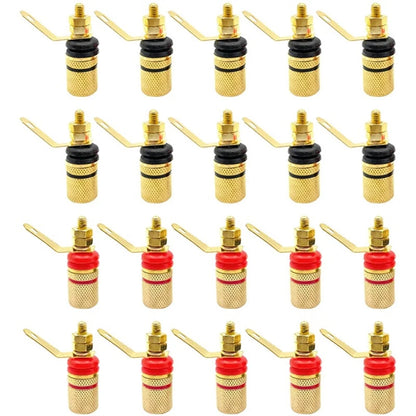 20pcs Speaker Terminal Binding Post Socket Banana Plug Connectors for Amplifiers