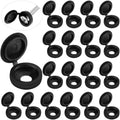 Set of 50 Black Hinged Plastic Clips for Auto Car