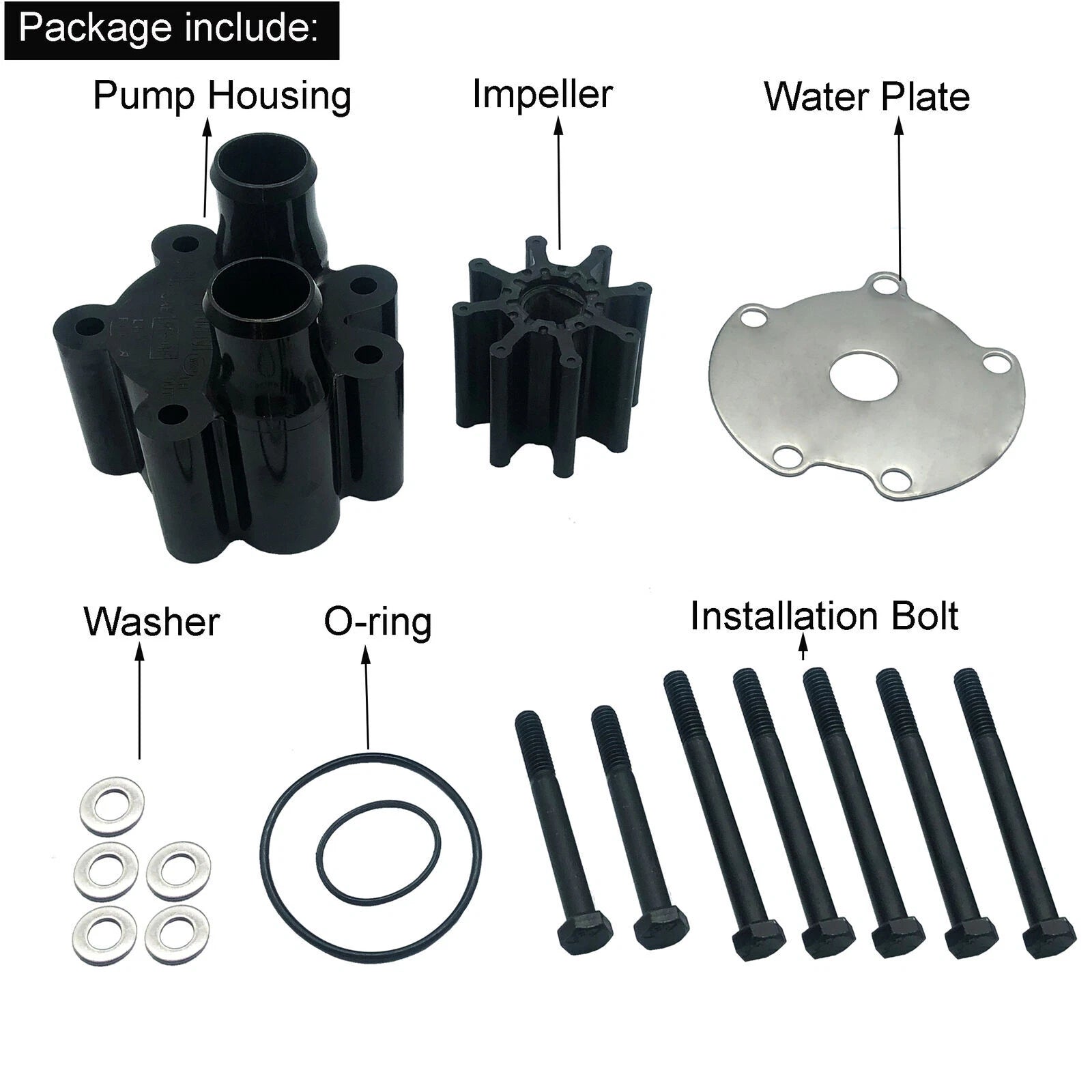 Water Pump Impeller Repair Kit 46-807151A14 for Mercury Mercruiser Bravo (1990–2023)