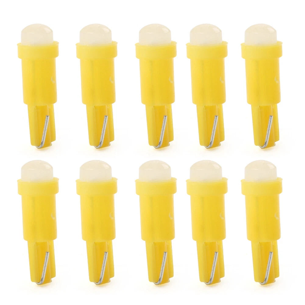 T5 Yellow Indicator SMD Light Bulbs for Dashboard Gauge (No Part Numbers)