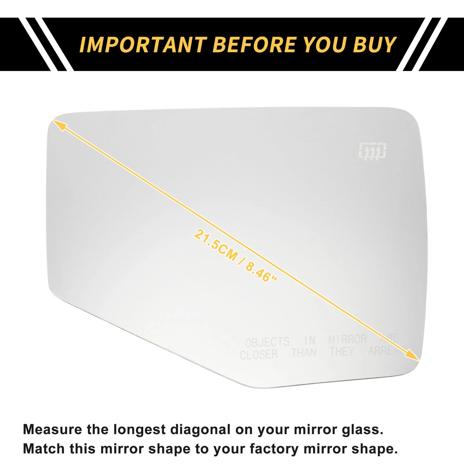 Right Side Mirror Glass Non Heated Replacement for Ford Explorer (2006-2010)
