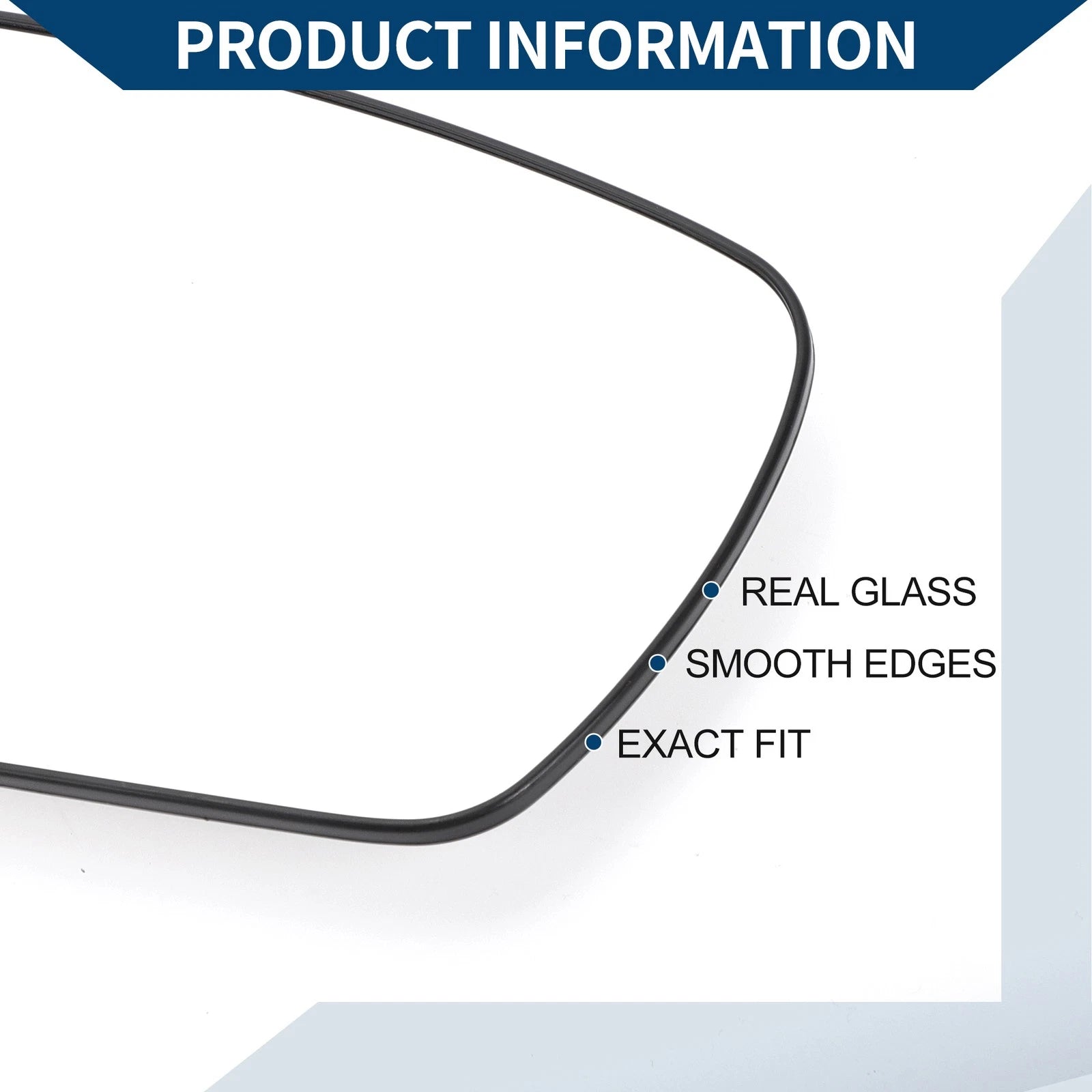 Heated Right Side Mirror Glass Replacement for Hyundai Sonata (2011–2014)