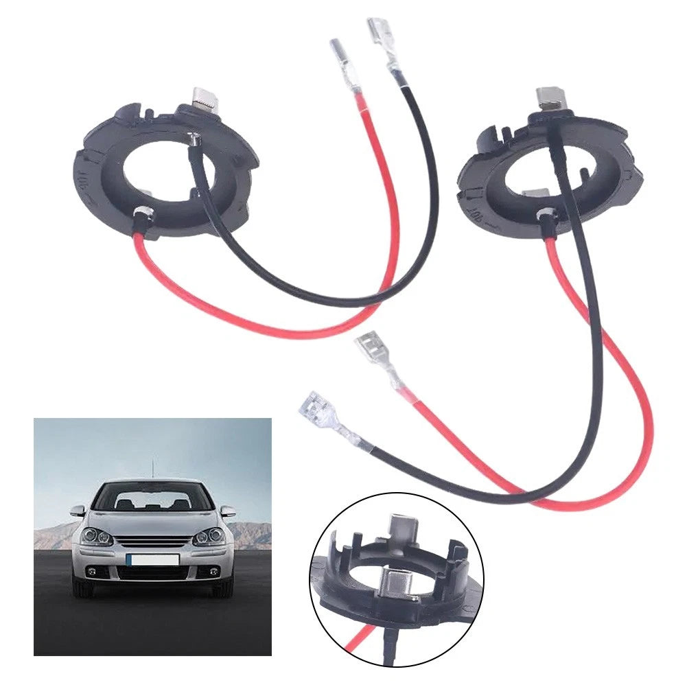 2Pcs H7 LED Headlight Base Holder for Golf MK5 (2003–2009)