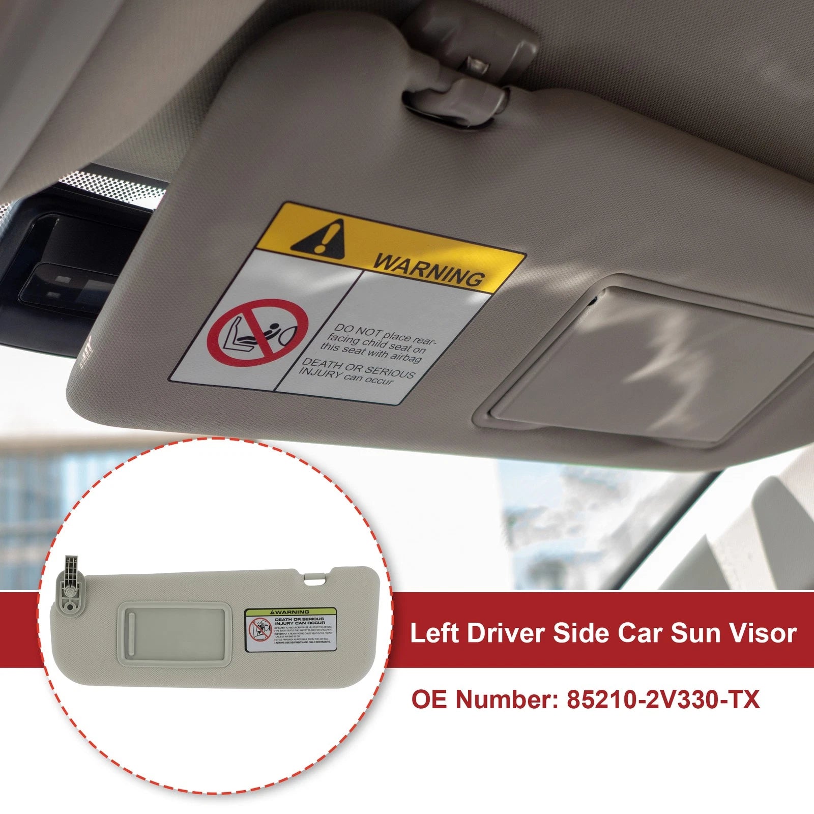 Left Car Sun Visor with Mirror for Hyundai Veloster 2012–2017