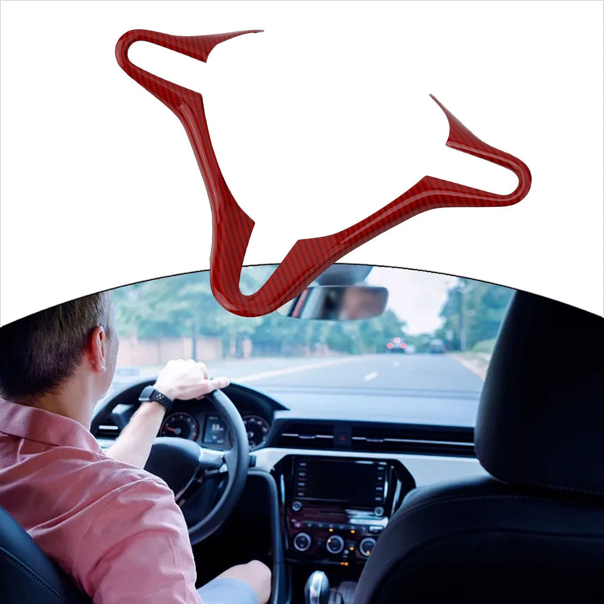 Steering Wheel Cover Trim for Honda Civic 8th Gen (2006–2011) - Red