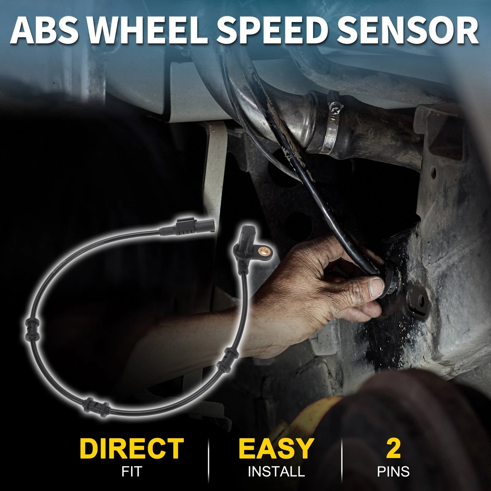 ABS Wheel Speed Sensor Rear Right Replacement for Mercedes-Benz ML350 (2005–2011)