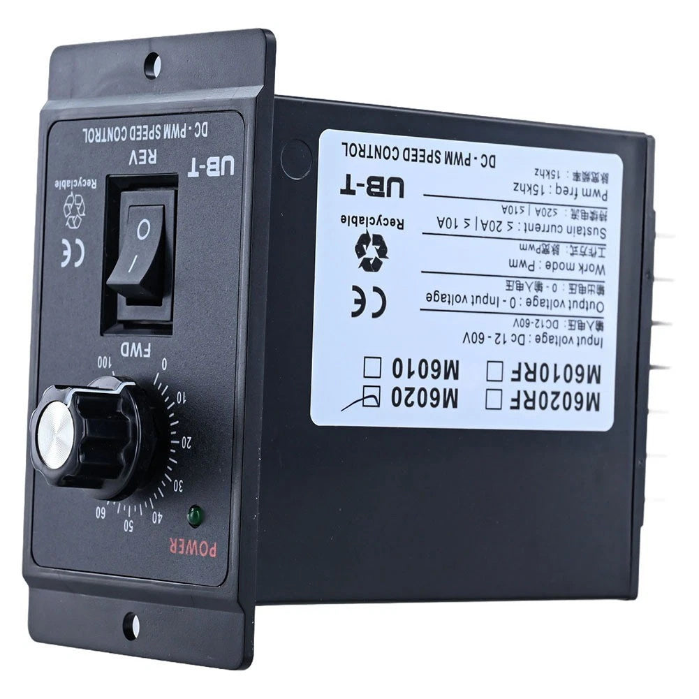 20A DC Motor Controller for PWM 12V to 60V Brush Motor Efficiency