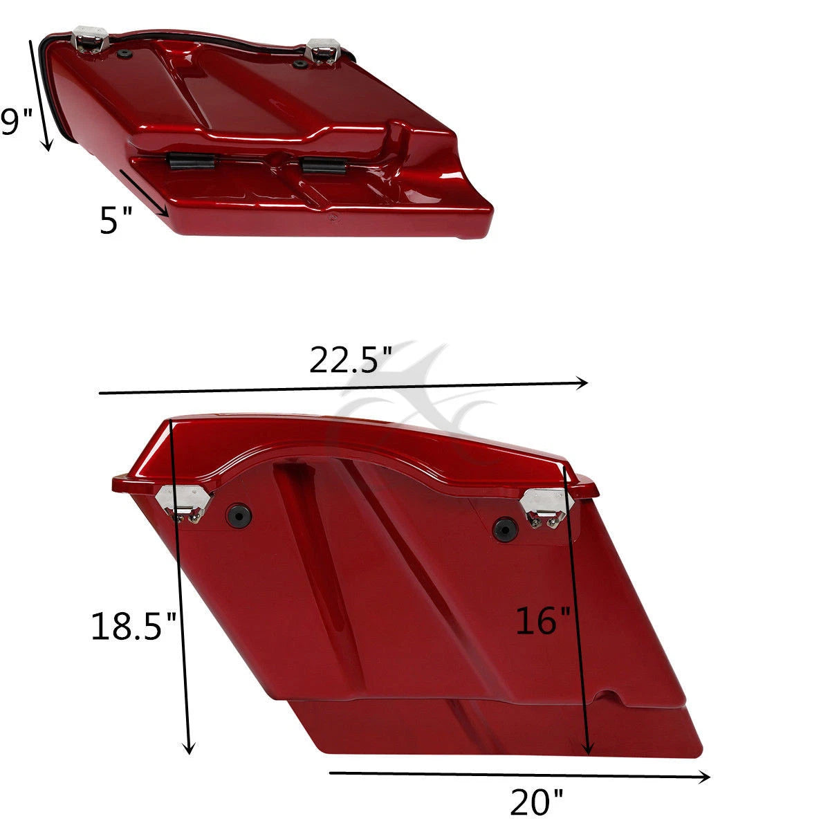 5" Stretched Hard Saddlebags for Harley Softail (1984–2017)