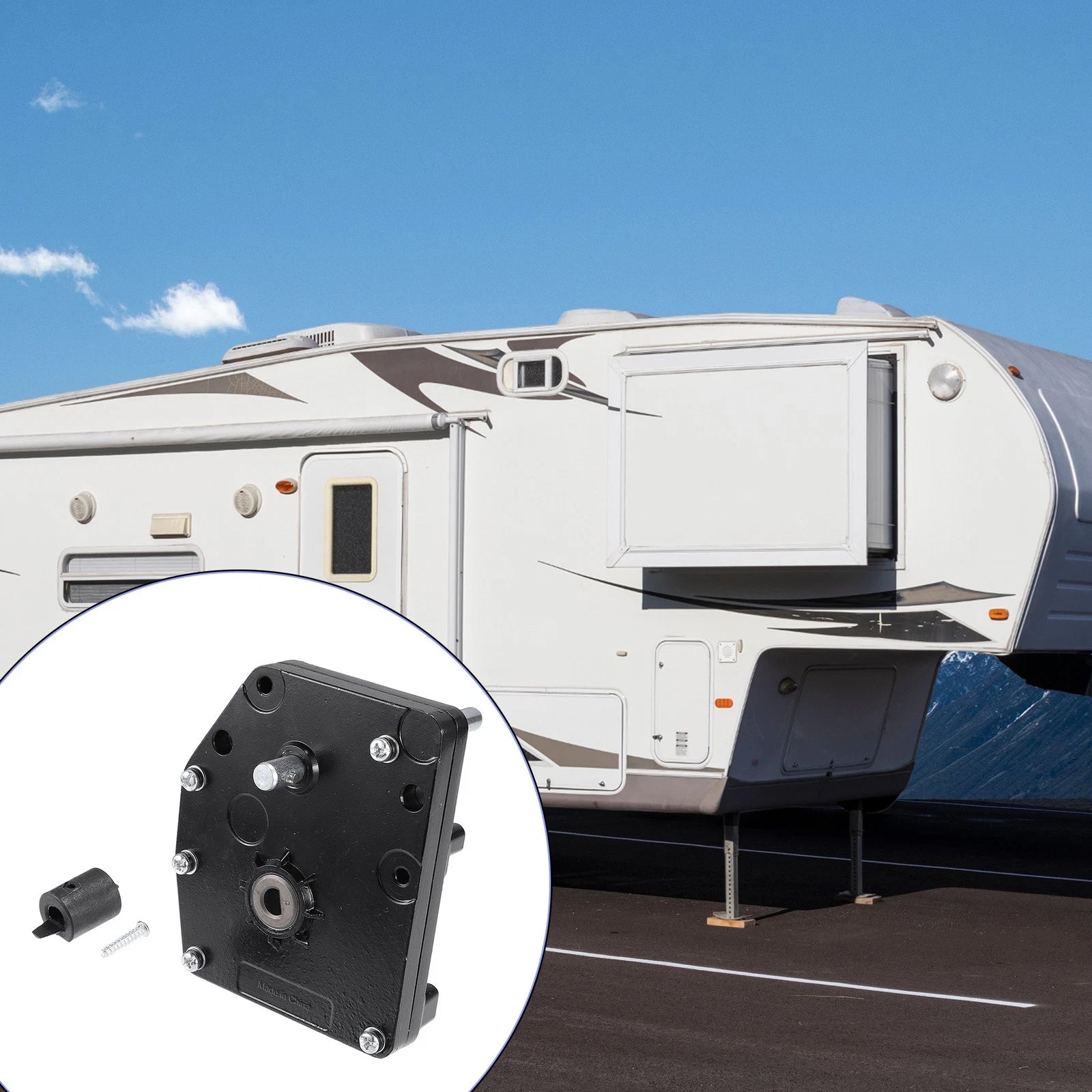 RV Fifth Wheel Power Landing Gear Box Kit for Trailer (2005–2015)