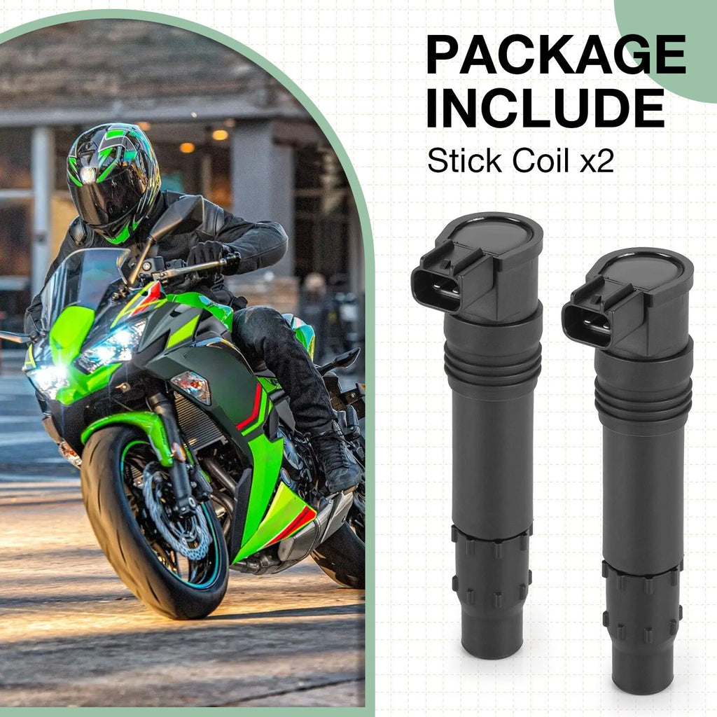 2Pcs Ignition Coil for Kawasaki ER-6N Ninja 1000 650/R ZX12R ZX9R Versys 650