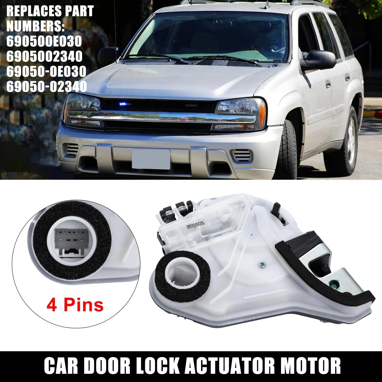Rear Left Door Lock Actuator Motor Replacement for Toyota Corolla (2014–2017)