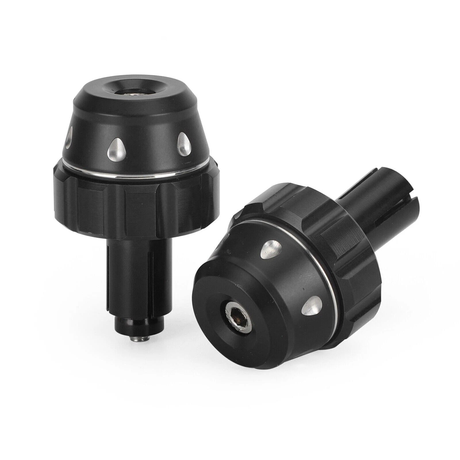 Bar End Weight Plugs for Universal Motorcycle 22mm 7/8" (CNC, Black)