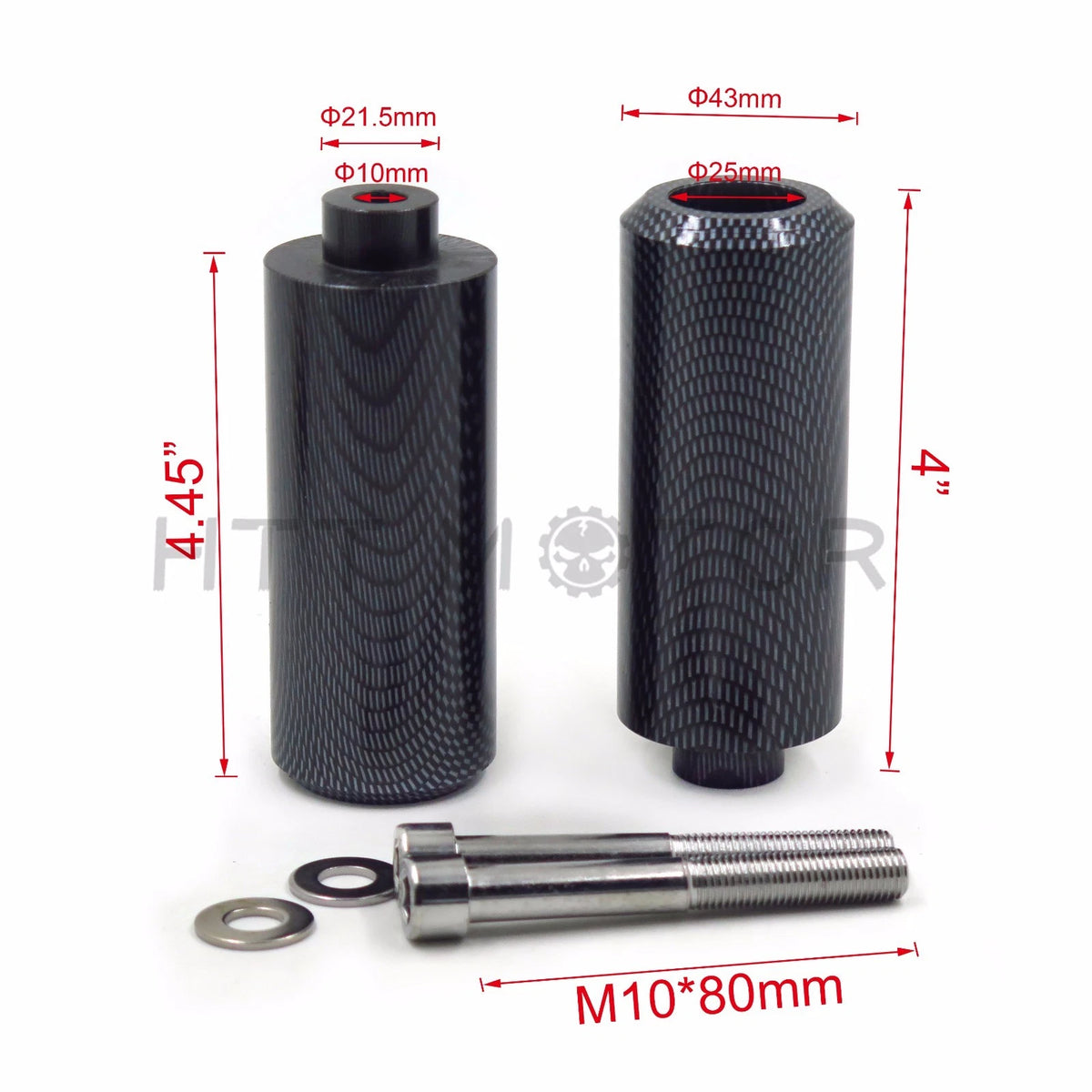 Carbon Frame Sliders for Yamaha FZ6 (2004–2012)