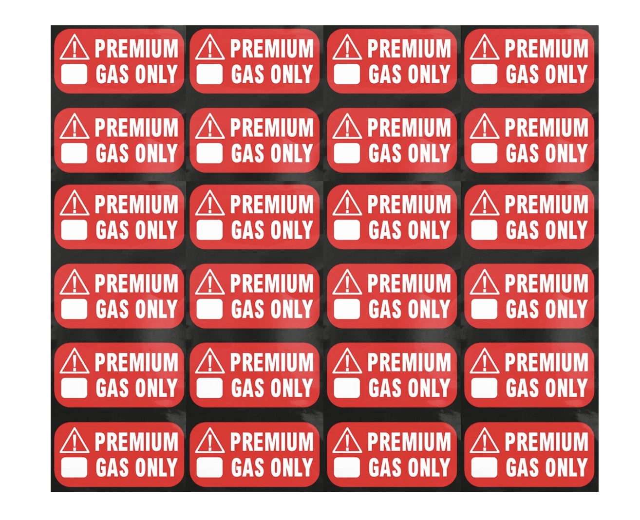 Premium Fuel Only Sticker for