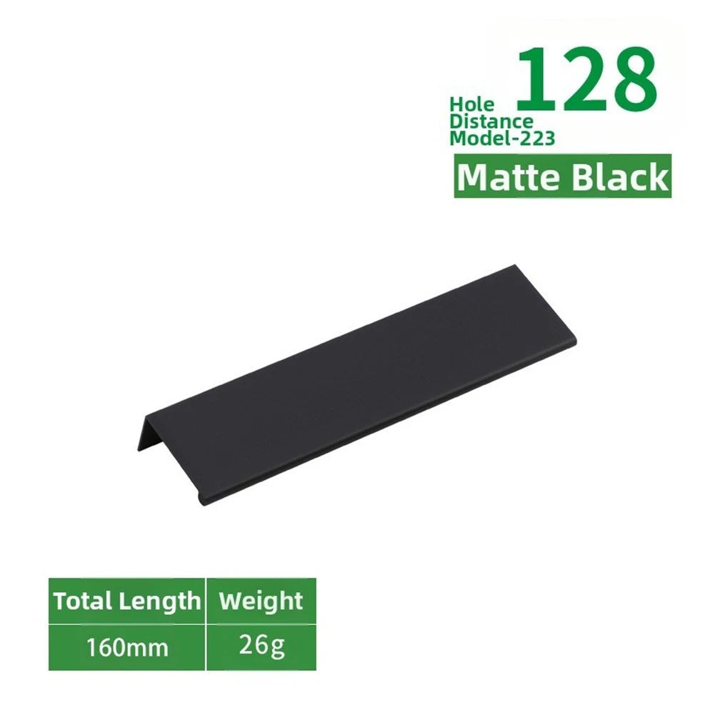 Edge Mount Golden Handle Pull for Cabinet Doors and Drawers