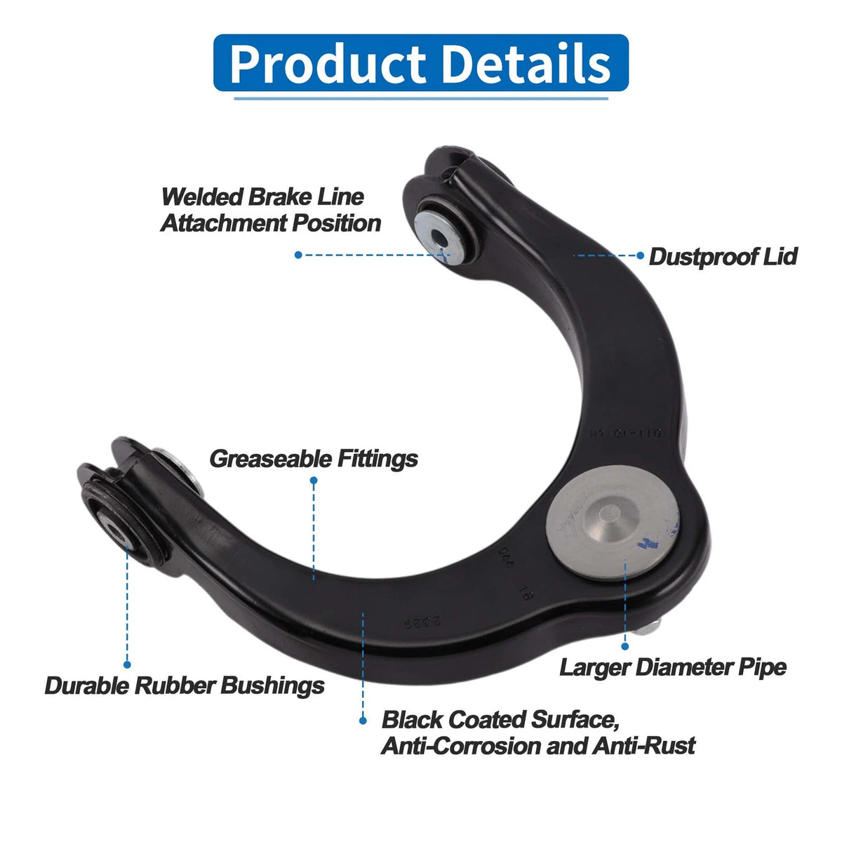 2X Rear Upper Control Arms with Ball Joints for Dodge Caliber (2007–2012)