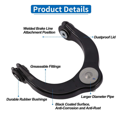 2X Rear Upper Control Arms with Ball Joints for Dodge Caliber (2007–2012)