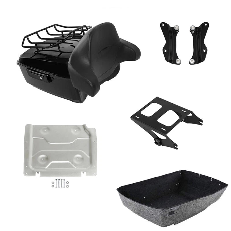 Trunk Pad Mount Rack Plate for Harley Road Glide (2014–2023) Black
