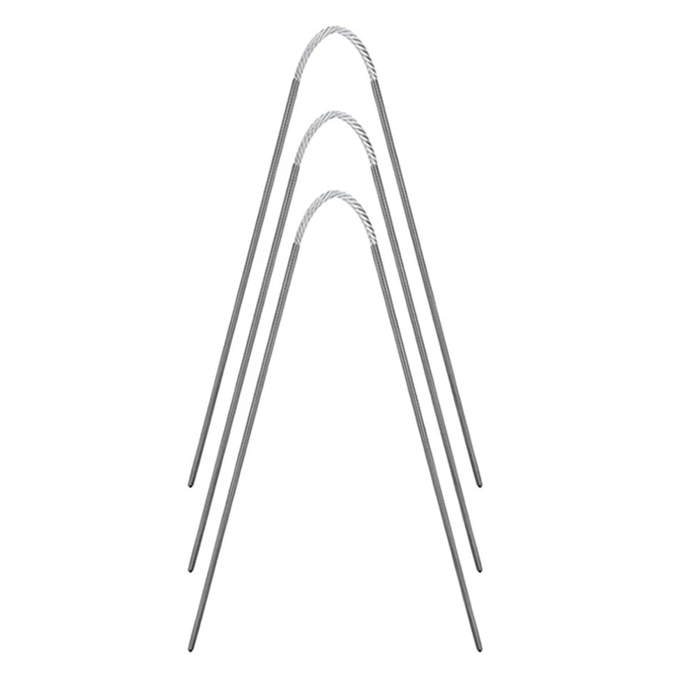 Stainless Steel Round Metal Loop Needles for Knitting (Crafting Tools)