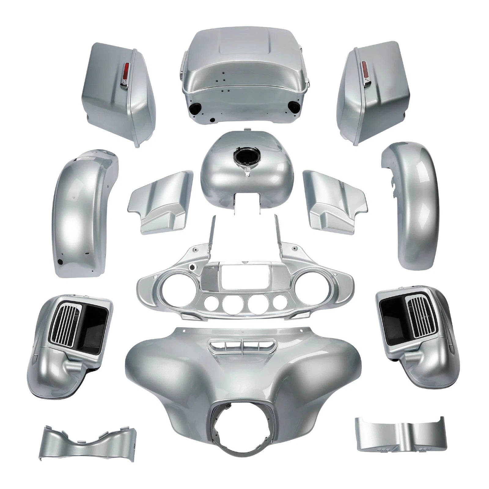 Fairings Body Work Kit for Harley Electra Glide (2014–2024) Barracuda Silver
