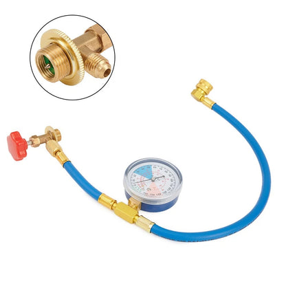 Practical R134A AC Car Air Conditioning Measuring Hose Gauge with Knob Handle