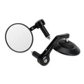 Handlebar End Mirrors for Custom Motorcycles (22mm 7/8") - Anti Glare Black Billet