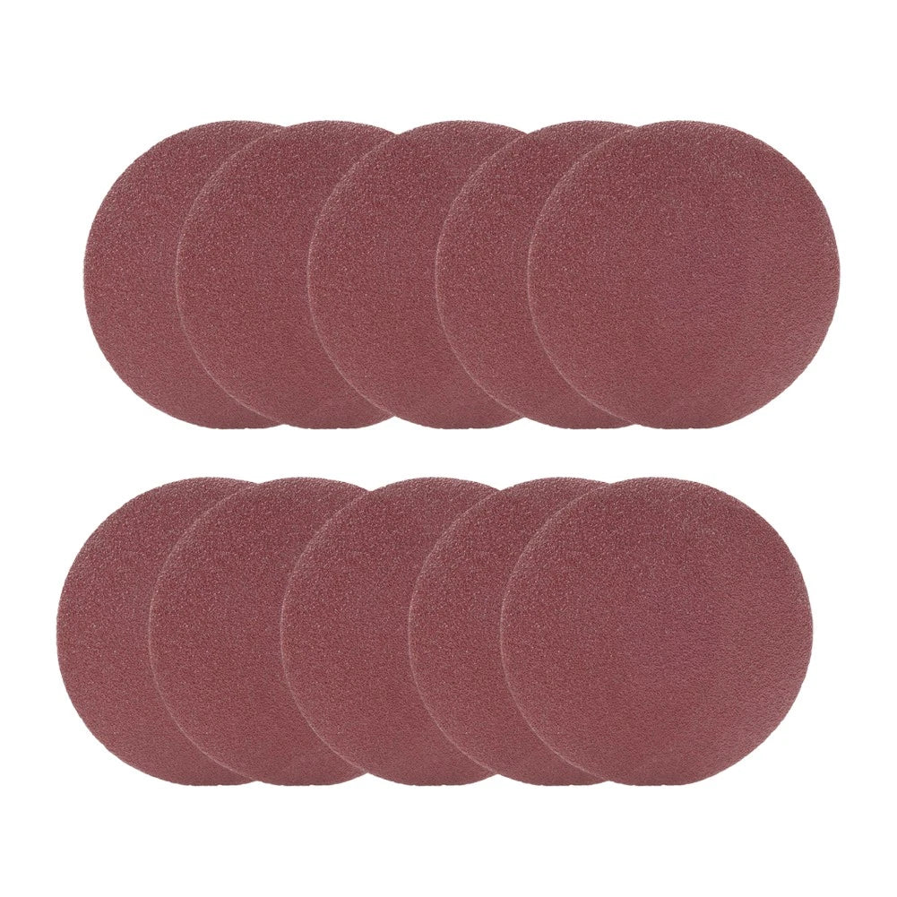 Set of 10 Hook and Loop Sanding Discs 40-180 Grits 7 Inch