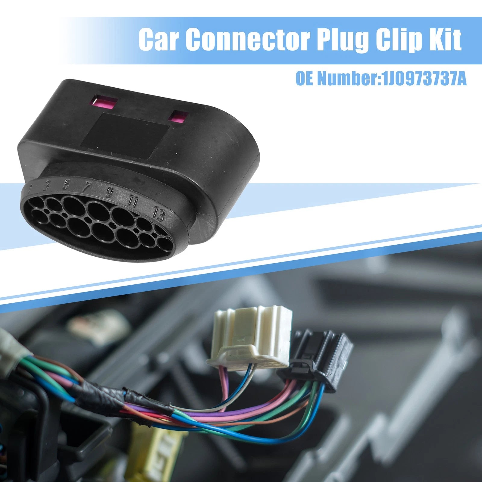Headlight Plug Connector 14 Pin Female Set for VW Audi (2005–2015)