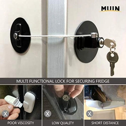 Refrigerator Lock with Key for Mini Fridge (Child Safety)