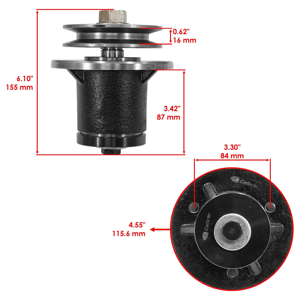 Deck Spindle Replacement for King Kutter RFM 48 60 72 and RSFM 72 (48–72)