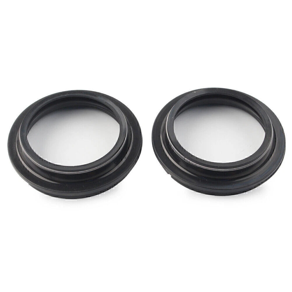 2x 41X53MM Motorcycle Front Fork Damper Shock Absorber Fork Black Dust Seals