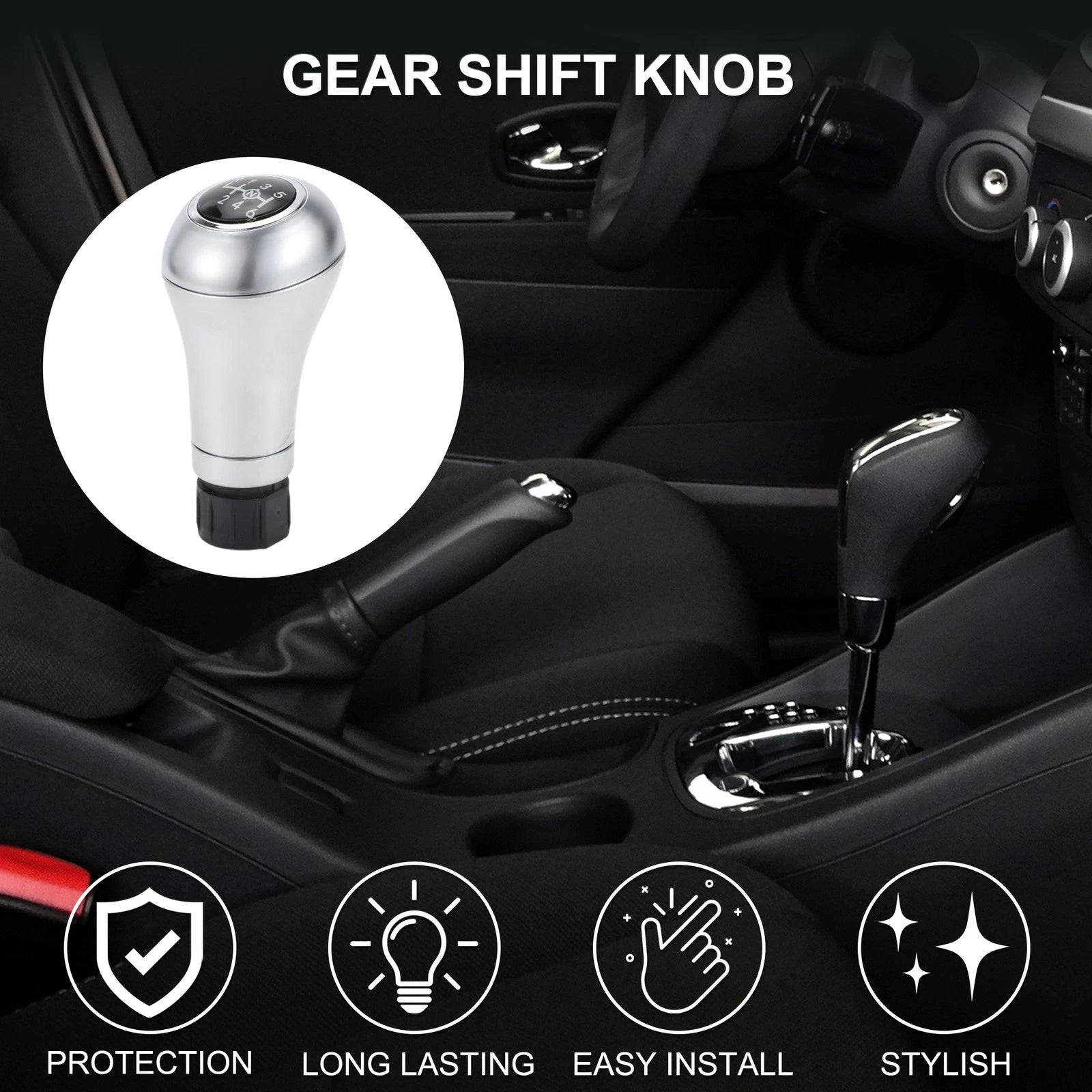 6 Speed Manual Shift Knob Aluminum Replacement for Mercedes-Benz C-Class (2000–2023)