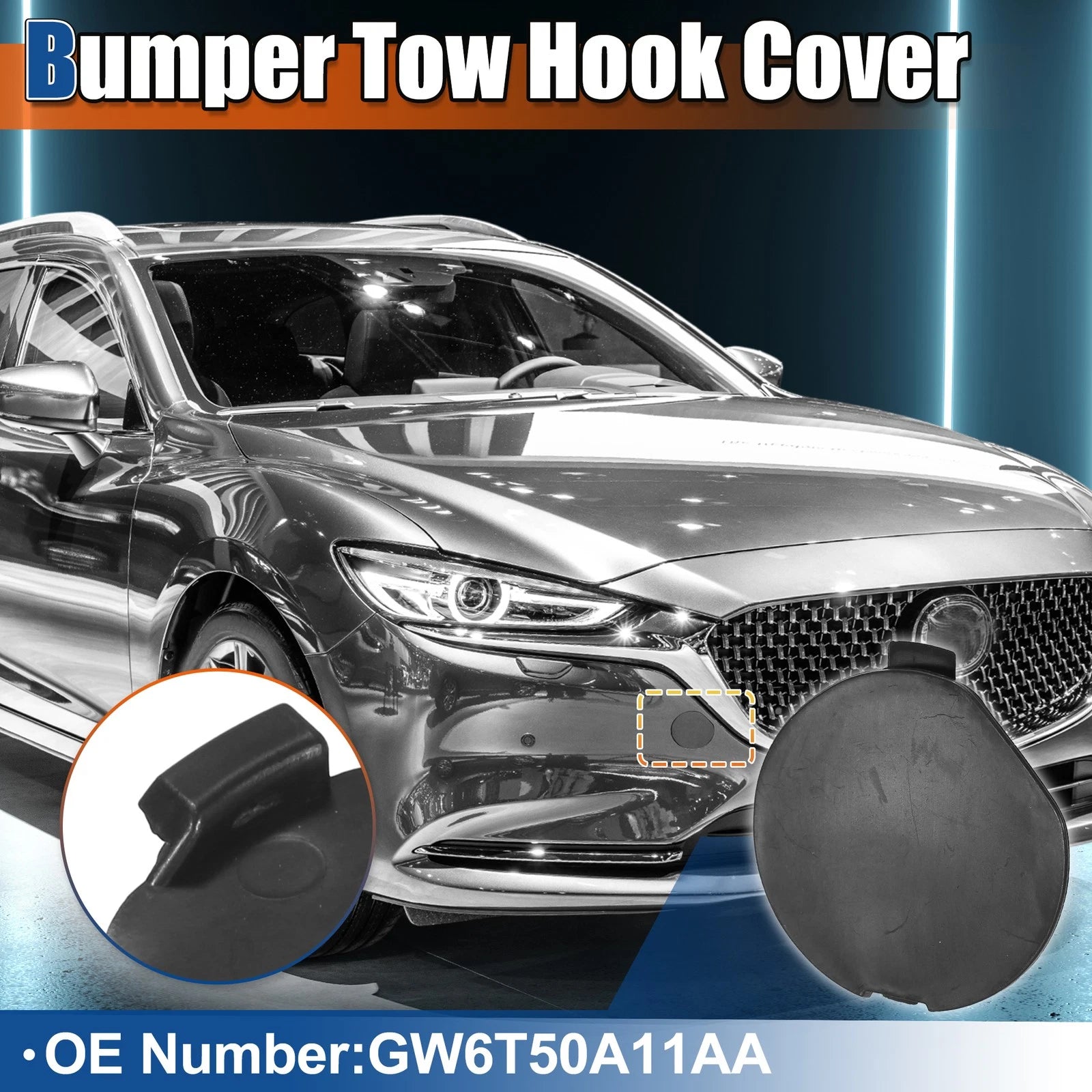 Front Tow Hook Cover Replacement for Mazda 6 Atenza 2018–2021