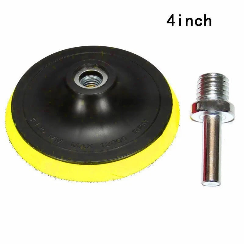 Polishing Tool Buffing Plate Backing Pad Holder Disc for m14 Drill 4" Parts Set