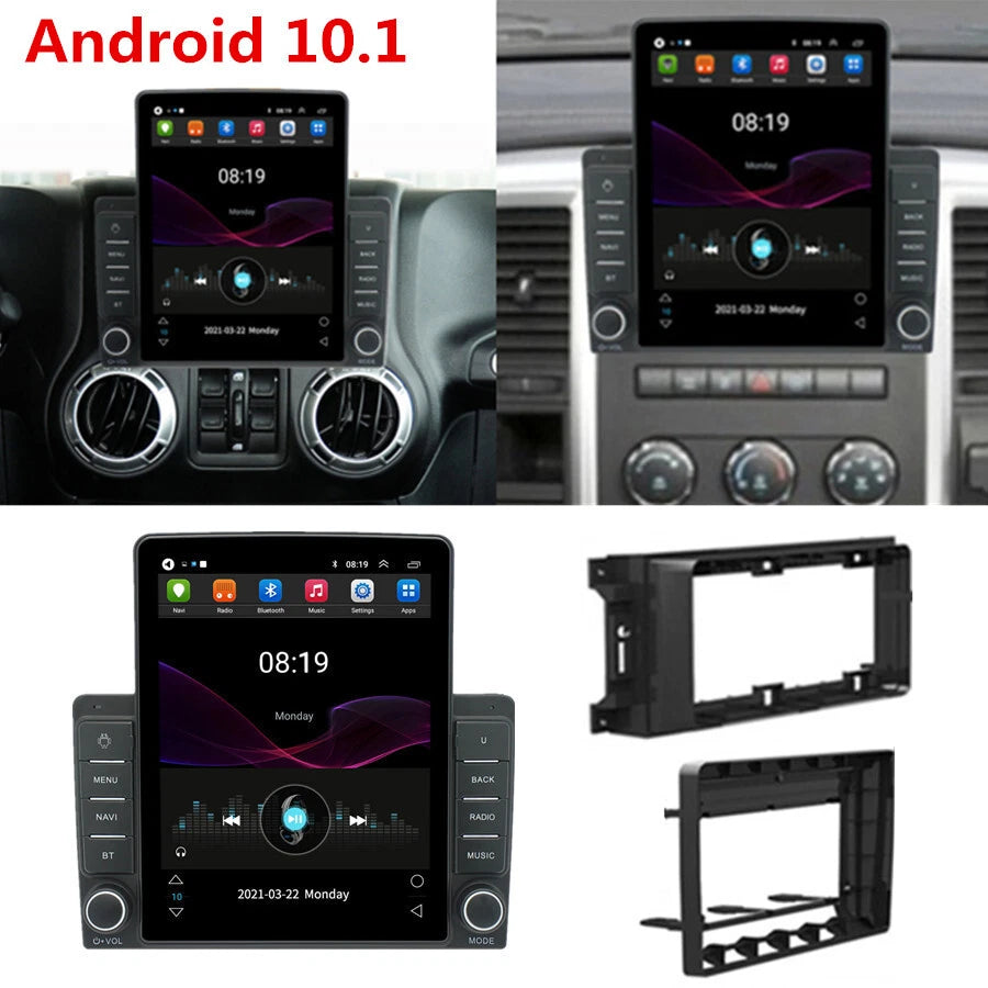 9.5" Vertical Android 10.1 Stereo Radio for Jeep Wrangler Dodge Charger Ram