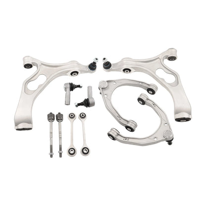 10x Front Control Arm w/ Ball Joint Sway Bar Link Tie Rod End for Audi Q7 (2007–2015)