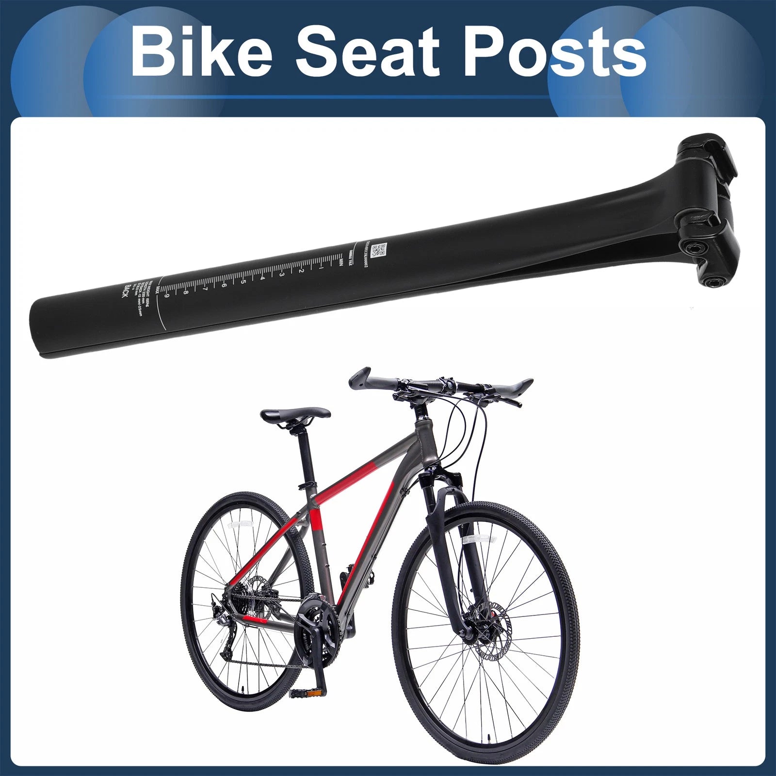 Bike Seat Post 30.8x330mm for Adjustable Angle (Universal Fit)