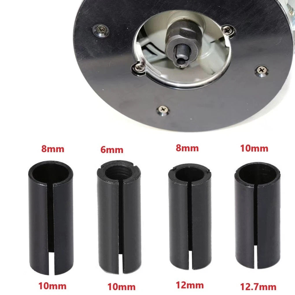 Set of 4 Router Bit Adapter Collets for