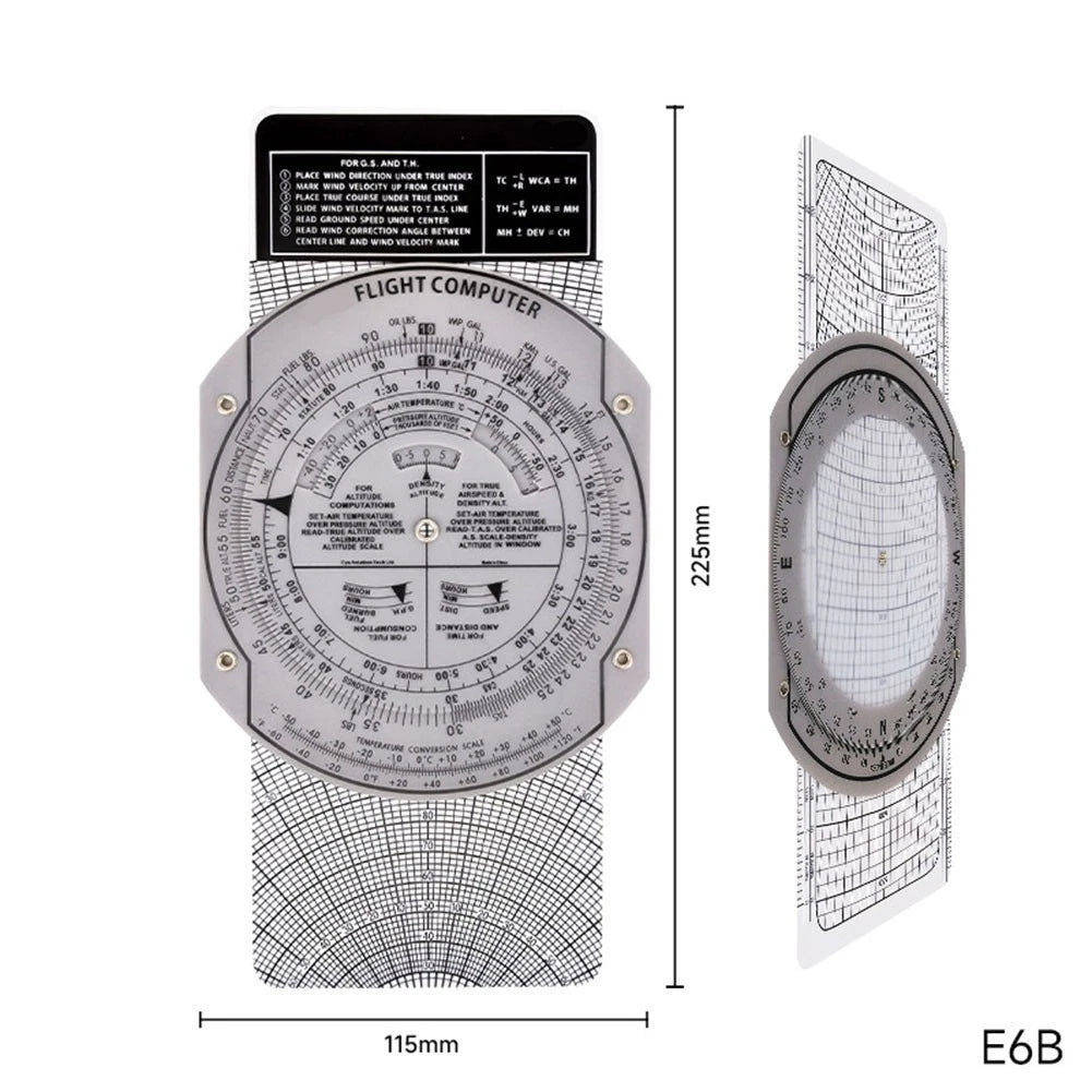 E6B Circular Slide Rule for Flight Training Pilots