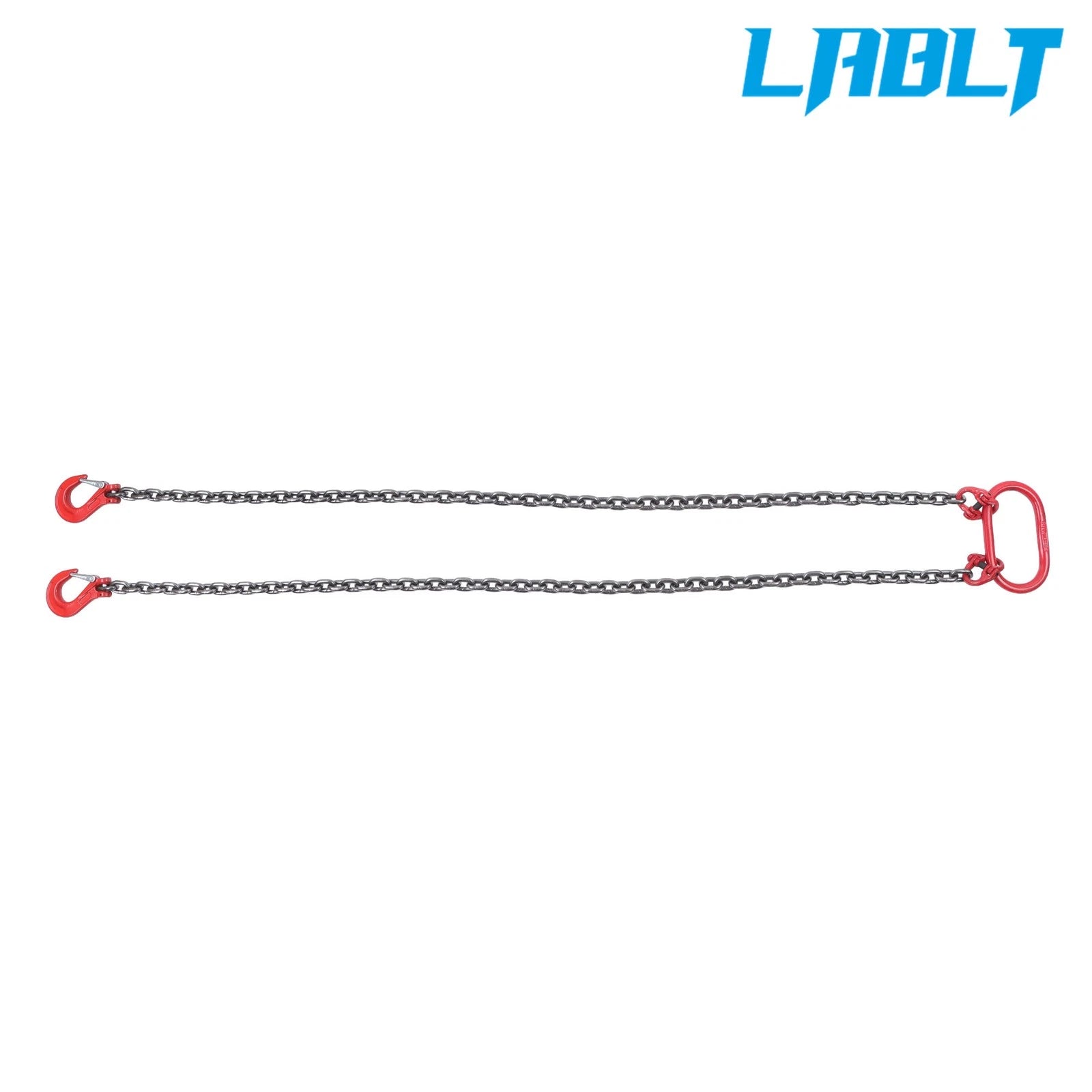 2X 5/16" × 5' G80 Chain Sling for Lifting with Grab Hooks (6600 lbs)