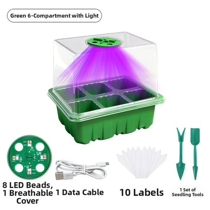 24 LED Full-Spectrum Light Starter Kit for Plants (55x15x17cm) Black