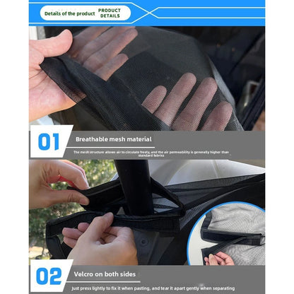 Magnetic Tailgate Screen for SUV Van (148 cm x 144 cm) Ventilation Mesh