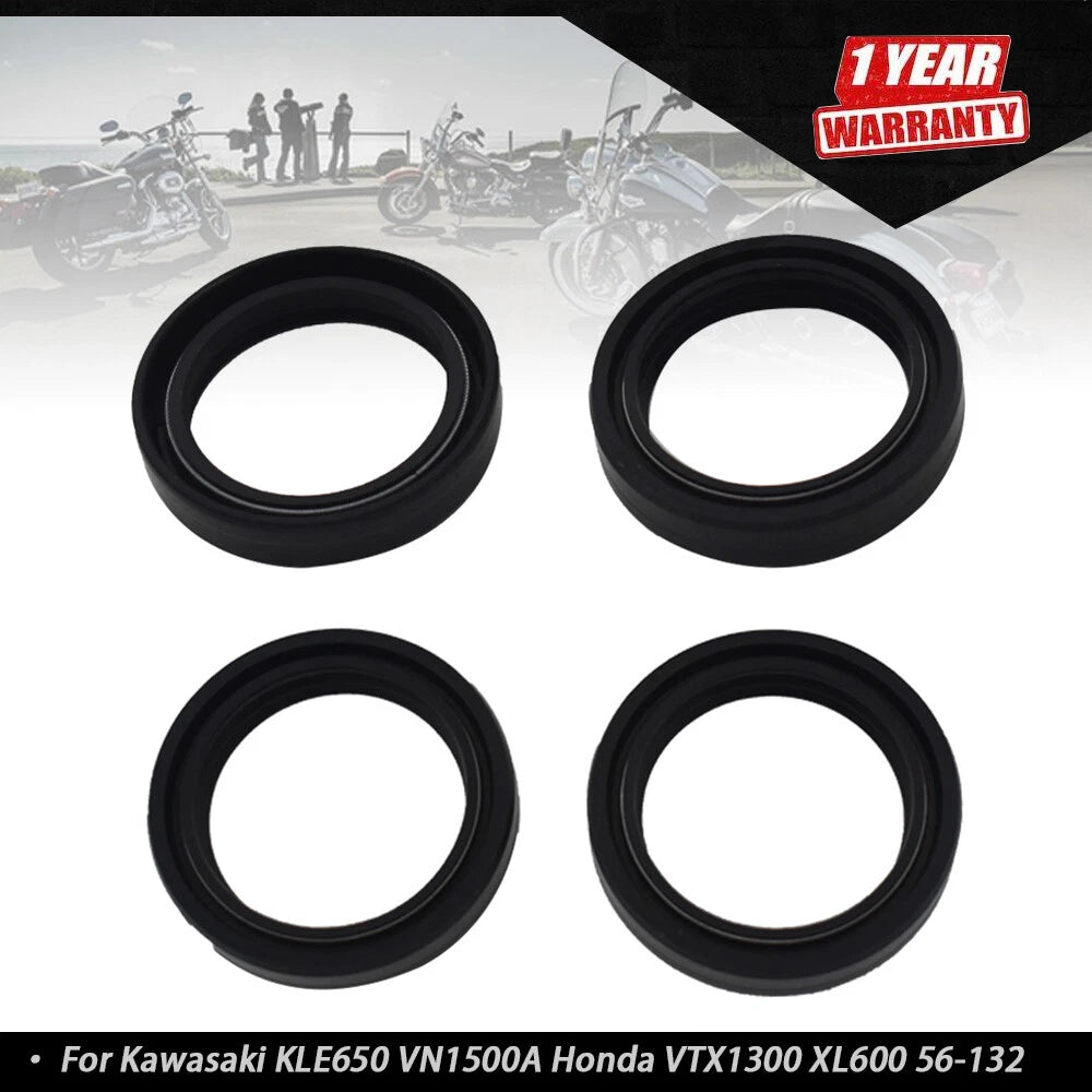 Front Fork Oil Seal + Dust Seal Kit for Honda Kawasaki (41×54×11mm)
