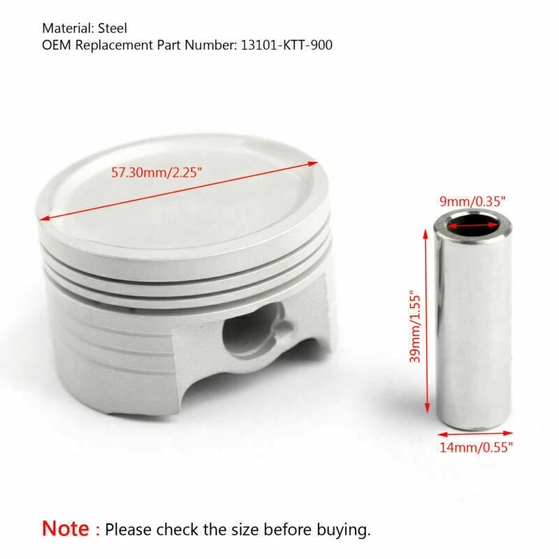 Piston Ring Kit for Honda CBF150 (2008–2012) STD Bore 57.30mm T9