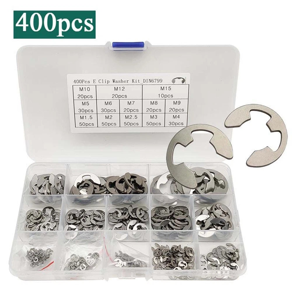 400pcs Open Retaining Ring Circlip Set for Automotive Applications